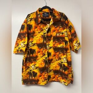 Vintage Wu Wear Shirt Men 2XL Button Up Wu Tang Clan Hip Hop All Over Print Y2K